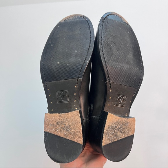 Frye Molly Button Black Brown Multicolor Leather Equestrian Riding Boots, Size 7 - Picture 6 of 7